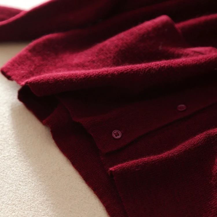 Чистый кашемир узкий вязаный свитер Женский Повседневный v-образный вырез открытые пуговицы для кардигана весенние женские кардиганы с длинным рукавом для подиума