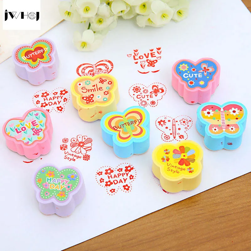 2 pcs/set butterfly rubber stamp for Kids DIY Handmade Scrapbook Photo Album Stamps Arts,Crafts