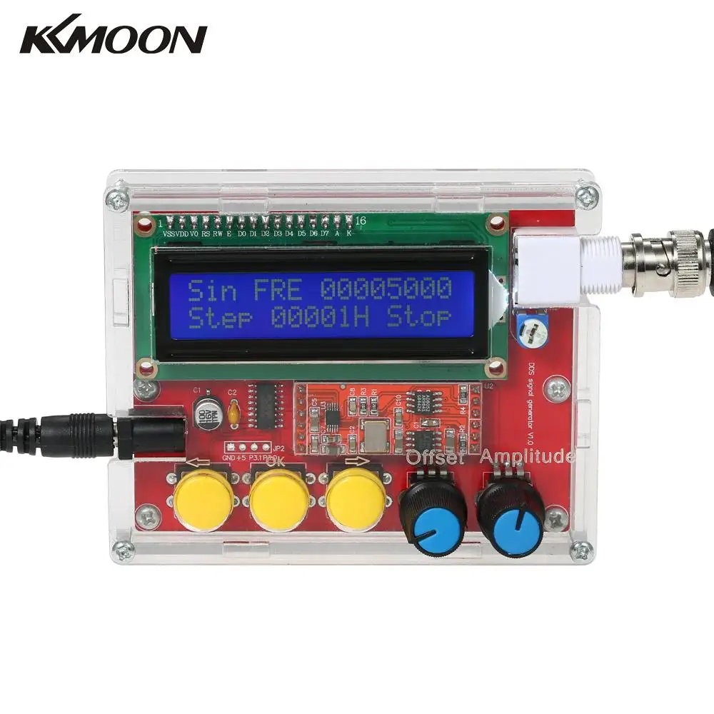 

AD9833 Signal Generator DIY Kit Sine/Triangle/Square Output 1~10000Hz Adjustable Step Value