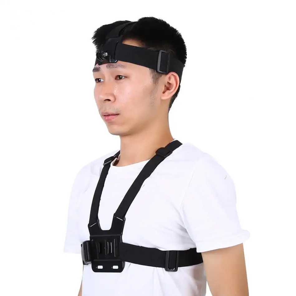 Lightweight Action Camera Adjustable Helmet Strap Chest Harness Mount