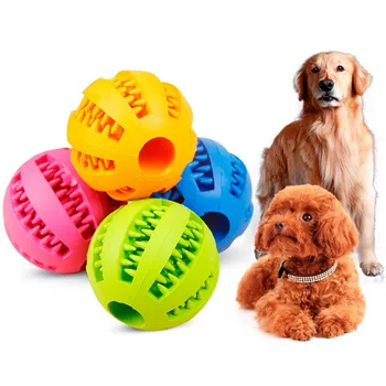 

Soft Pet Dog Toys Funny Interactive Elasticity Ball Cat Puppy Chew Toy For Dog Tooth Clean Ball Of Food Extra-tough Rubber Ball