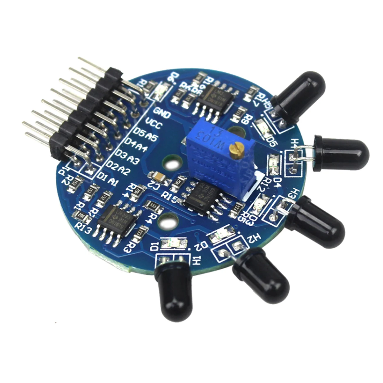 

5 way Analog Digital Dual Signal Fire Detection Output Flame Sensor Module DIY Kit
