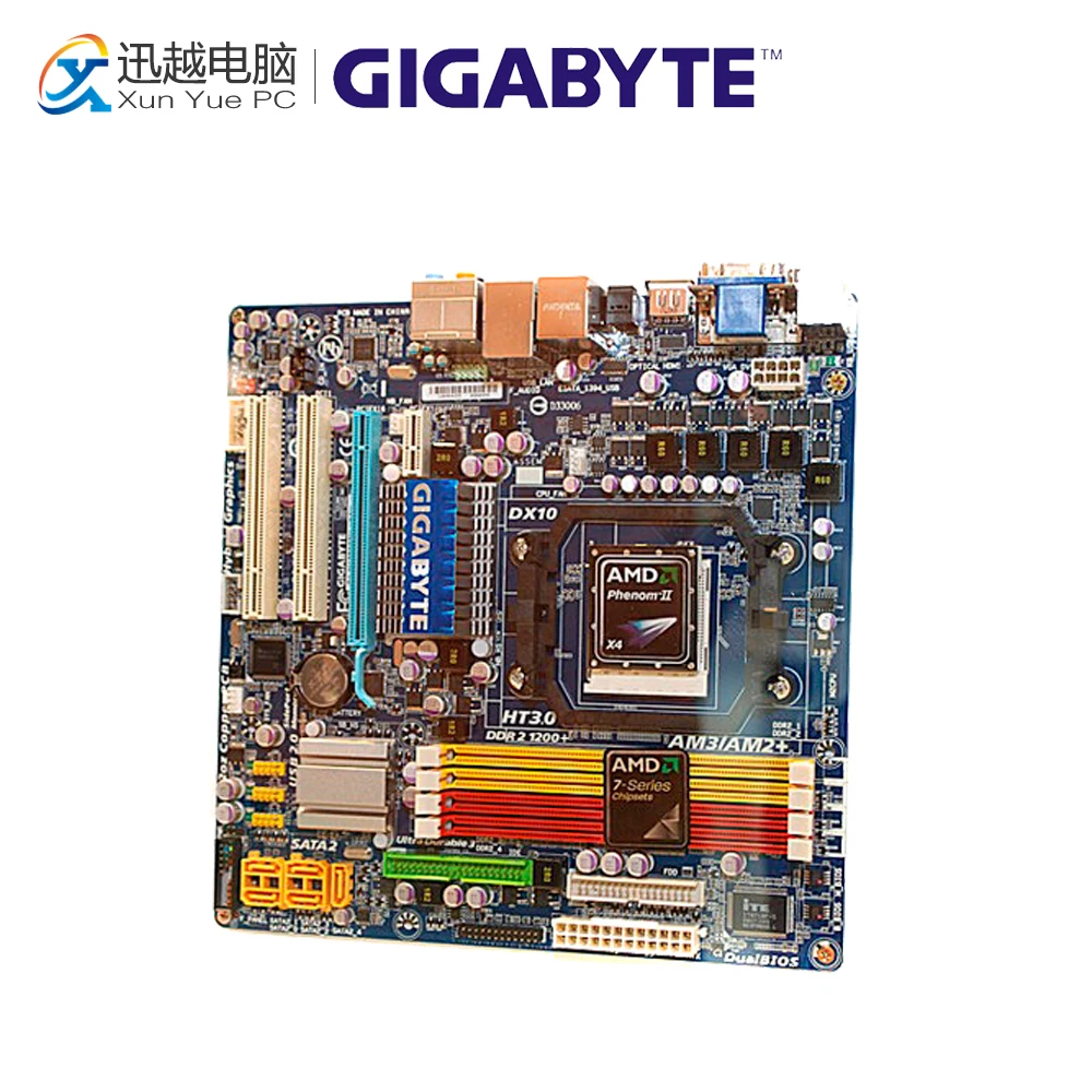 

Gigabyte GA-MA785GPM-UD2H Desktop Motherboard MA785GPM-UD2H 785G Socket AM2 DDR2 SATA2 USB2.0 Micro ATX