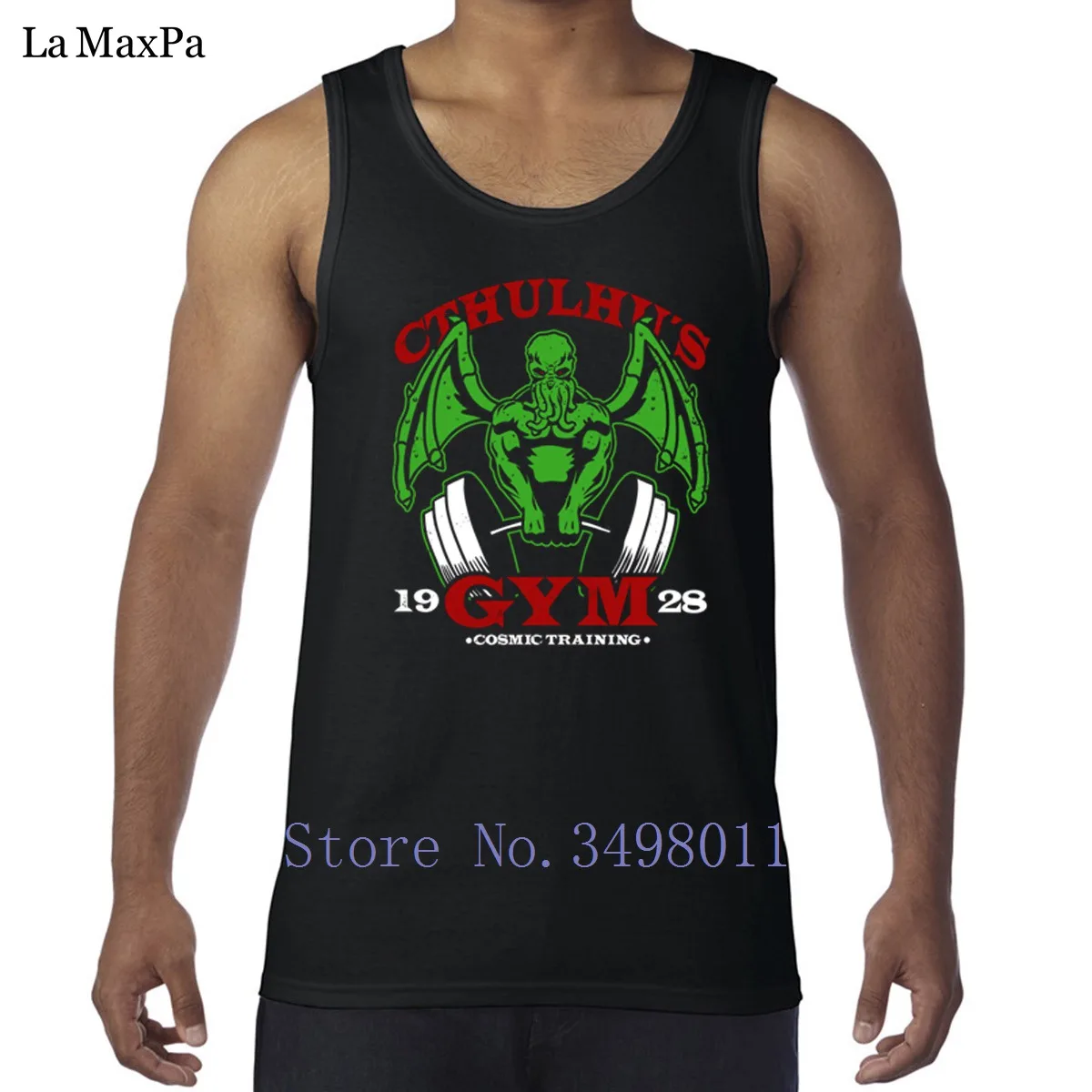 Custom Kawaii Cthulhu's Gyms tank top for men bodybuilding singlets Latest Vest Sleeveless Shirts weird gyms Euro Size | Мужская