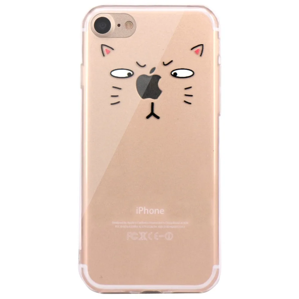 Чехол для Телефона iPhone 7 8 Plus мягкий чехол из ТПУ с животными 6 6S X XS 5 5SE SE 2020 чехлы