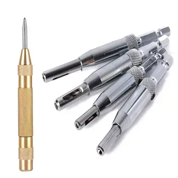 

4pcs Self Centering Hinge Drill Bits Set,1/4inch Hex Shank, screw sizes 5/64 inch, 7/64 inch, 9/64 inch, 11/64 inch for Door C
