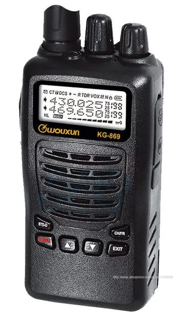 

Original WOUXUN KG-869 Walkie Talkie 400-470MHz 5W 199CH FM Radio Reverse Frequency Waterproof IP55 VOX Two Way Radio