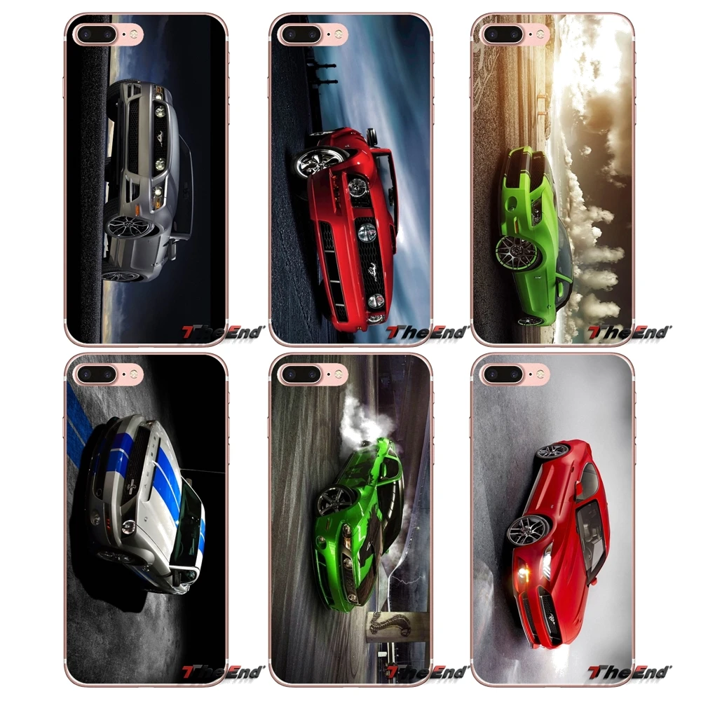 

For Huawei G7 G8 Ascend P7 P8 P9 Lite Honor 4C 5X 5C 6X Mate 7 8 9 Y3 Y5 Y6 II Pro Ford GT Mustang Supre Car Soft TPU Case