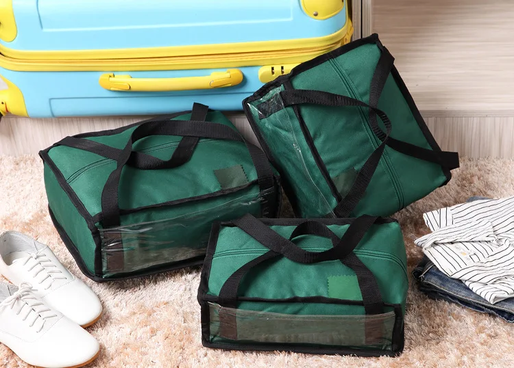 Новая Модная Портативная водостойкая складная сумка для хранения ручной сумки Оксфорд Дорожная обувная упаковка дышащая зеленая