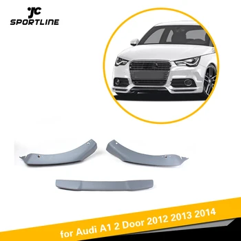 

3PCS/SET PU Unpainted Front Bumper Lip Splitters Cupwings Flaps for Audi A1 2 Door 2012 2013 2014