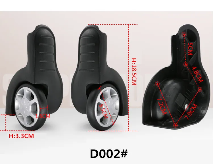 Сменные багажные колеса 2 шт. 1 левый и 1 правый Универсальный чемодан запчасти Колеса Аксессуары, колеса для чемоданов D082