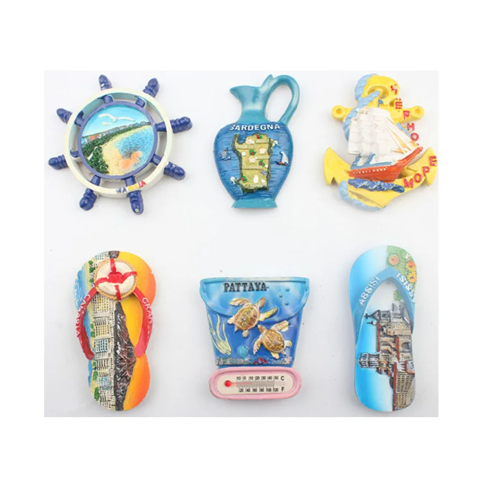

New Creative 3D CANARIA PATTAYA MAMALA SARDEGNA ASSISI MOPE Resin Fridge Magnet World Trip City Souvenir Gift Home Decoration