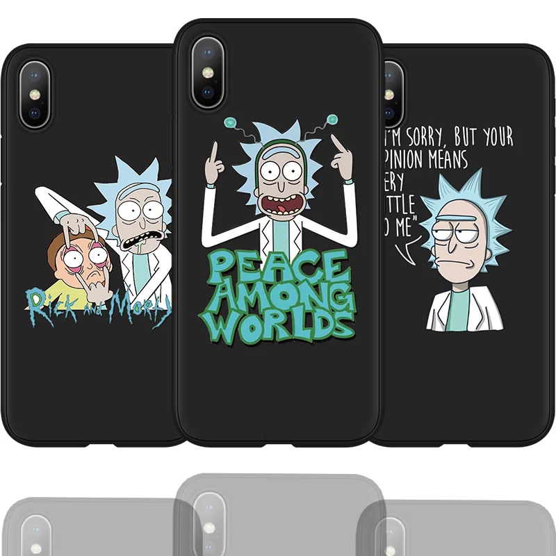 

Rick And Morty Soft Phone Cases For TPU iPhone 5 5SE 6 6S 8 Plus XS X XR XS Max Cartoon Comic Matte Coque For iPhone 7 Plus Case