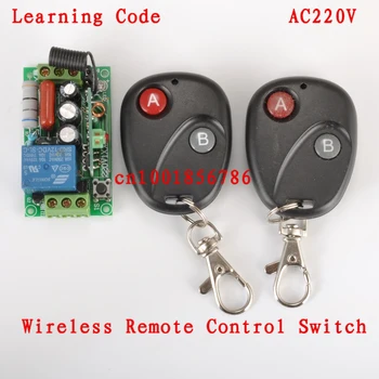 

Wireless Remote Control Switch 220V 1ch Lighting Control Power Switch Receiver 2 Transmitter A ON B OFF Learning Code 315/433MHZ