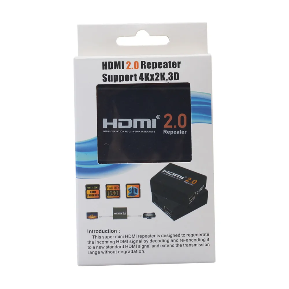 Усилитель сигнала переходник для бустера HDMI 2,0 ретранслятор расширитель сигнала Усилитель переходник для бустера 4 K/2 K HDCP 2,2 EDID O.30