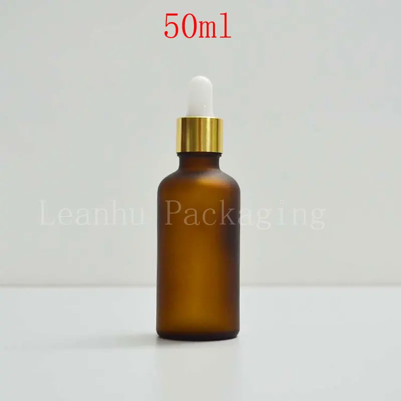 Download 50ml Brown Frosted Glass Dropper Bottle,50cc Perfume/Essential Oil Packaging Bottle,Empty ...