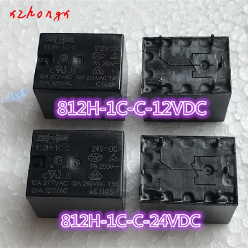 Цюань 812H-1C-C 812H-1C-C-12VDC 812H-1C-C-24VDC 812H-1C-C-DC12V 12A 5 PINS 12VDC Мощность реле