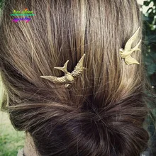 Nuevos encantos Vintage oro rústico golondrina horquillas accesorios para el cabello de boda Bijoux damas de honor regalos nupciales joyería del pelo