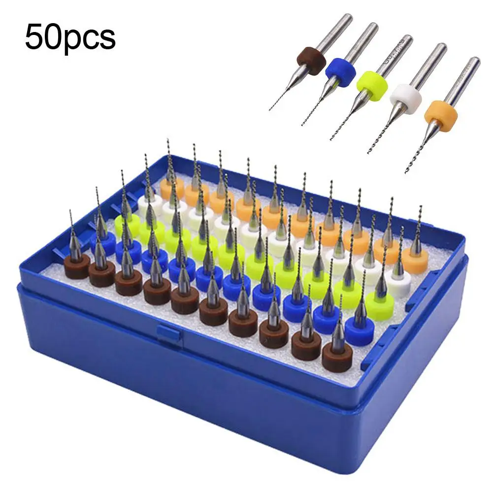 

50Pcs Tungsten Carbide PCB Micro Drill Bits Set Circuit Board Engraving Tool hot