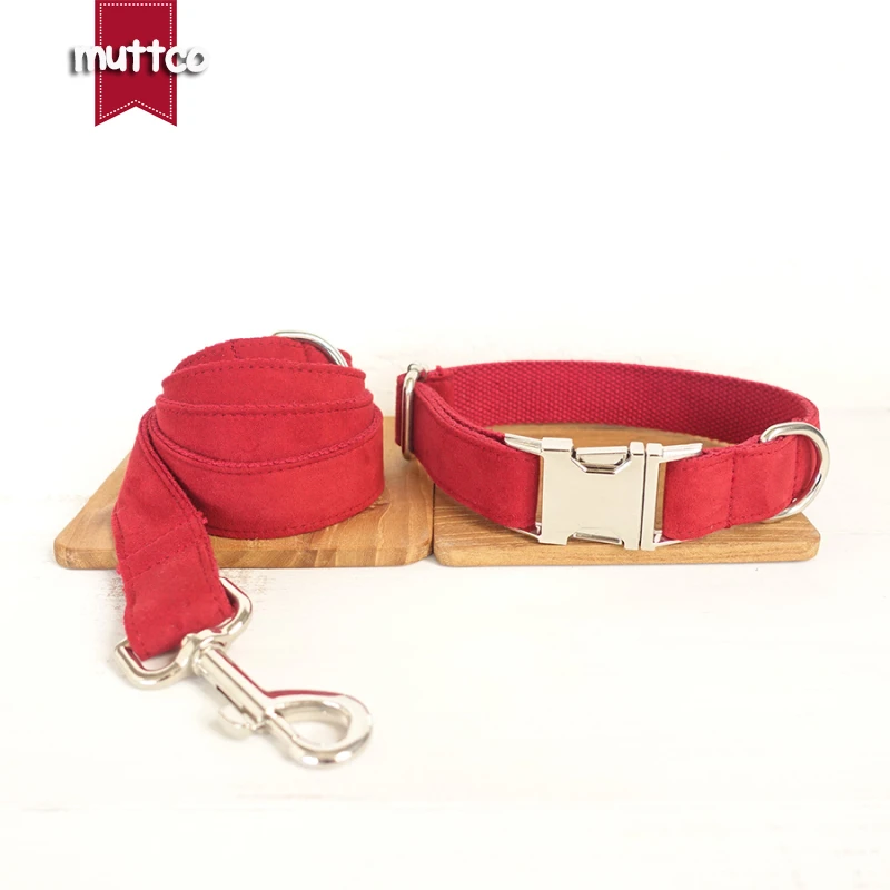 Muttco Retailing Selfdesign Dog Collar The Girl Handmade Red Poly