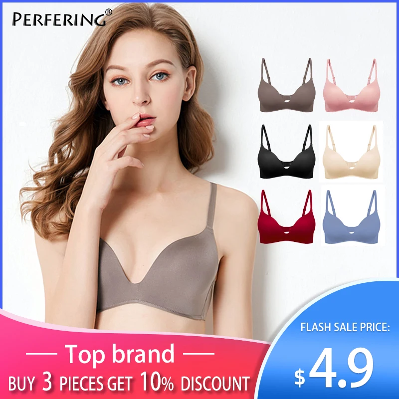 Soutien-gorge Push Up pour Femme soutien-gorge fin Lingerie brassière sans fil Femme sous-vêtements sans couture soutien-gorge noir Sexy B C 80 85 90