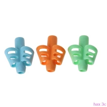 3 шт, два-держатель, силиконовый детский карандаш, держатель для обучения, инструменты для письма, Письменная ручка