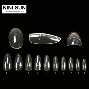 

Oval / Rounded Acrylic Artificial False Nail Tips 500pcs Half Cover Fake Nail Art Tips Manicure Set Nails Beauty Products