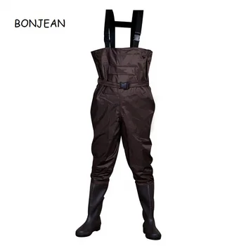 Nylon Chest Waders For Man  Hip Waders Orange 100% Waterproof  PVC Fishing Clothing