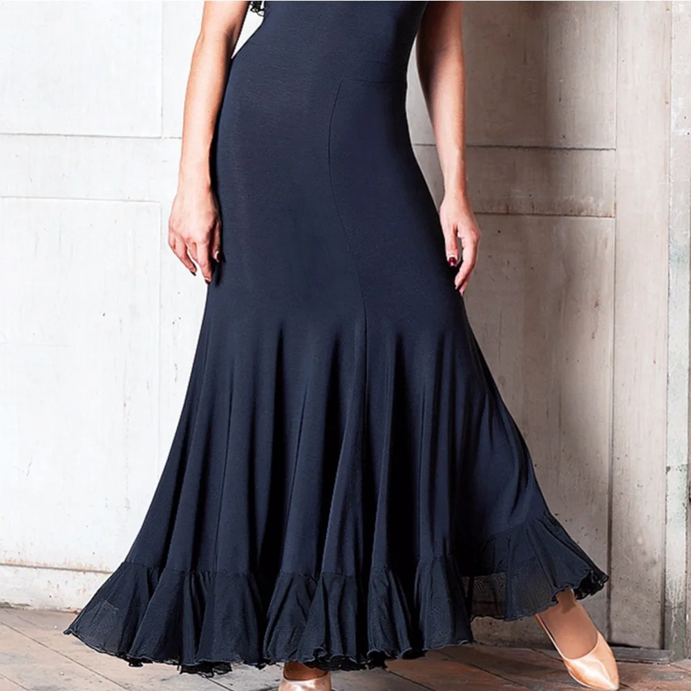 Kualitas Baik Latin Gaun Untuk Wanita Warna Hitam Desain Baru Rok