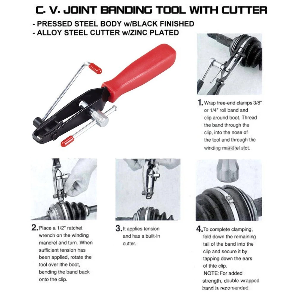 3 шт. CV Joint Boot Clamp плоскогубцы для машинного окантовки ручной инструмент набор для использования многофункциональный с охлаждающим шлангом топливный шланг инструменты для зажима