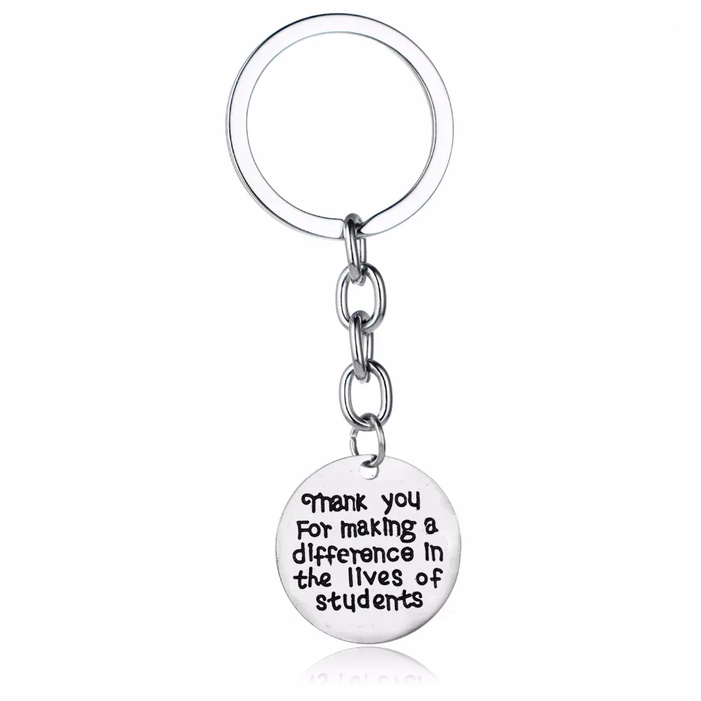 12PC/Lot Teachers Keychain Gifts Thank You For Making A Difference In