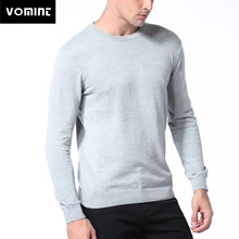 Vomint Spring Basic Mens Sweater Pullovers Solid O-neck Knitted Cotton Fabric All Match Wear Multi Color Regular Fit U6PI6833