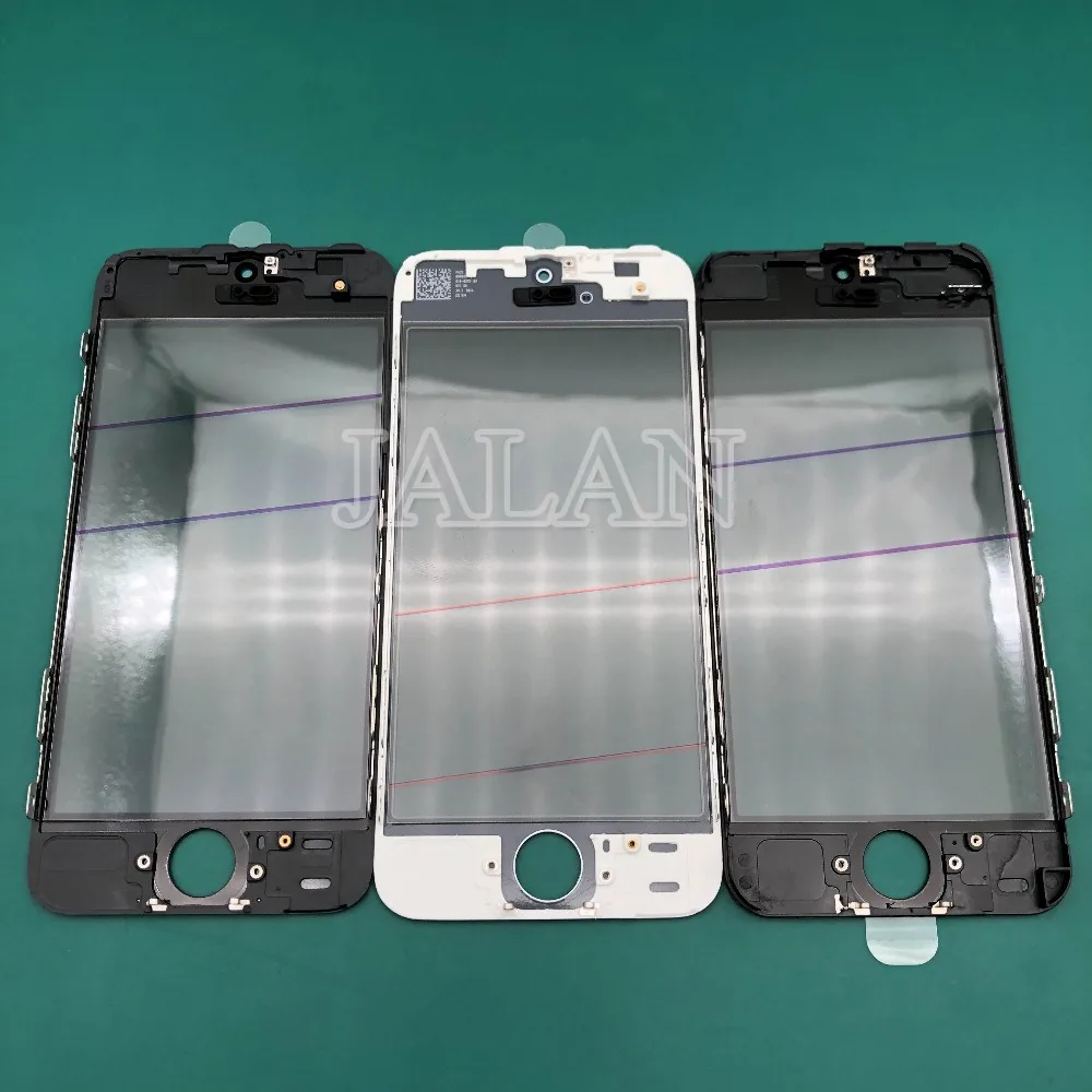 10pcs/bag AAA+ quality cold press 4 in 1 Front Screen Glass With Frame oca polarizer for Phone 5g/ 5s repair Factory price | Мобильные