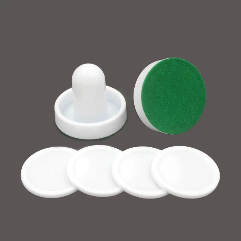 White Air Hockey Accessories 50mm Goalies& 60mm Puck Felt Pusher Mallet Adult Table Games Entertaining Toys