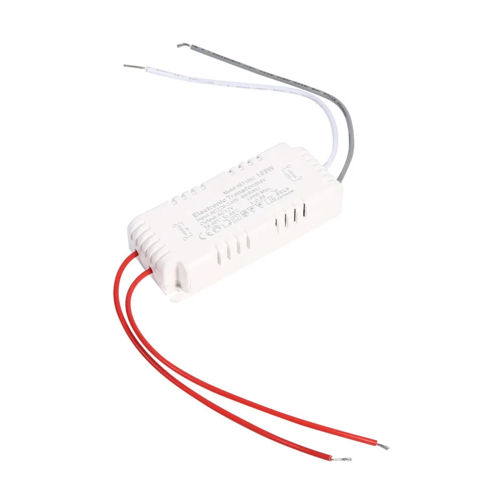 105 Вт электронный трансформатор с регулируемой яркостью 220V 12V светодиодный