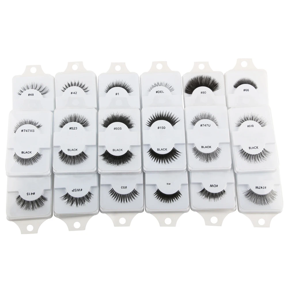 

MAANGE 8 Style Nature Long Eyelashes Handmade Makeup Eyelash Soft Cross Thick False Eye Lashes Extension Full Strip Fake Eyelash