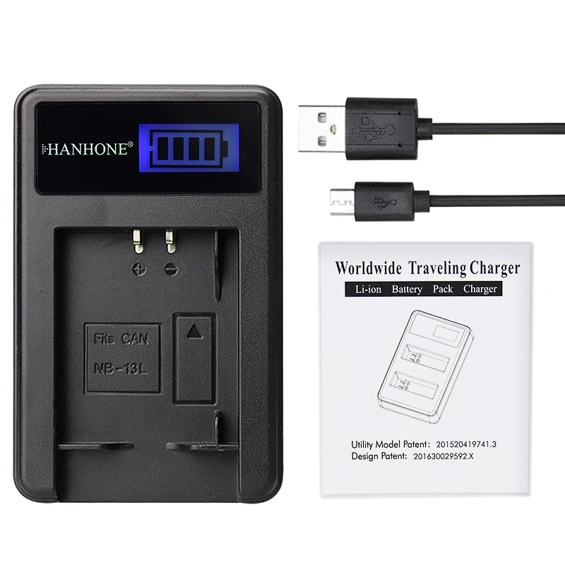 Зарядное устройство USB с ЖК дисплеем для аккумулятора G5X G7X G9X SX720 HS SX730 SX620|Зарядные