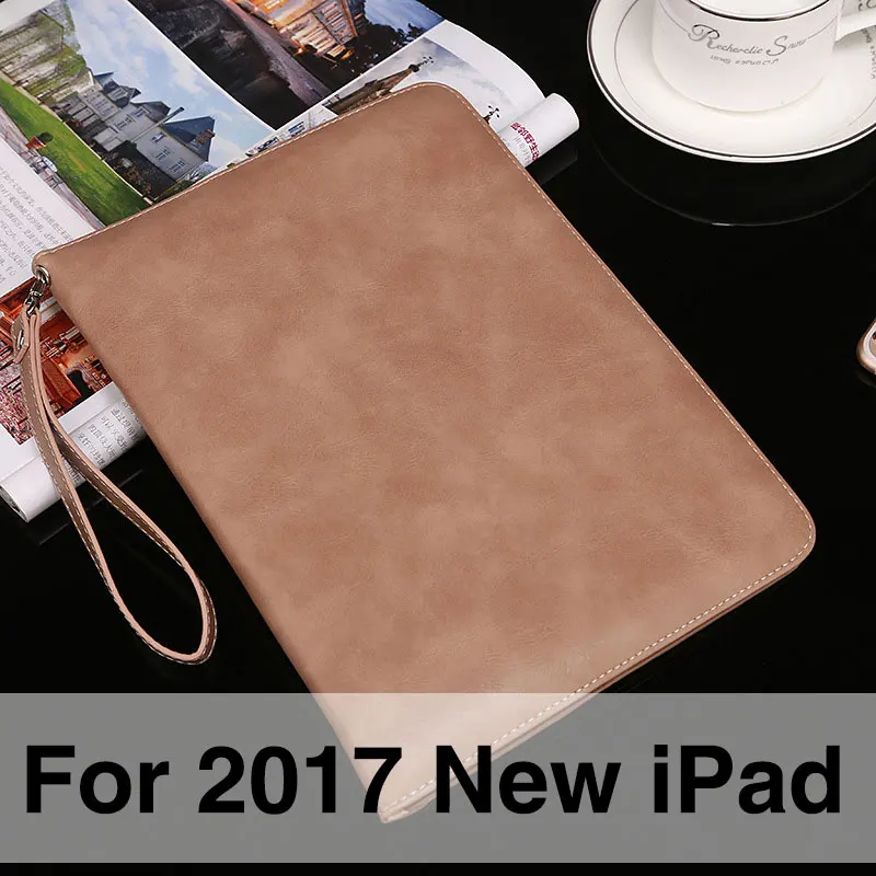 Портфель для ipad 9,7 Ретро ручной ремень держатель PU чехол для Apple ipad Pro 10,5 Авто Пробуждение/Сон Смарт Стенд Чехлы - Цвет: For 2017 new ipad