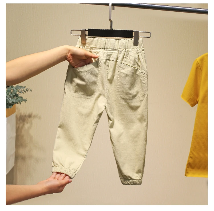 Летние брюки для мальчиков от комаров новая одежда унисекс детские штаны Свободные повседневные брюки до щиколотки Детские Тонкие штаны