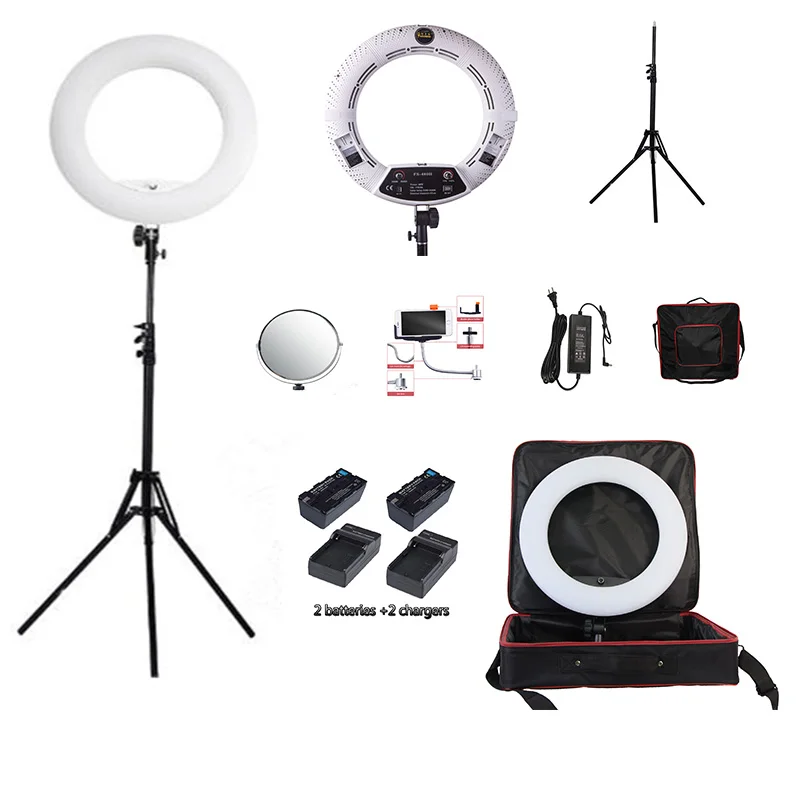 Yidoblo белый FS-480II Pro теплый и холодный Регулируемый макияж светодиодная кольцевая