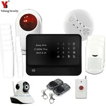 

YobangSecurity GSM WIFI Alarm System Wireless Security GPRS Home Burglar Security System Match with WIFI IP Camera Flash Siren