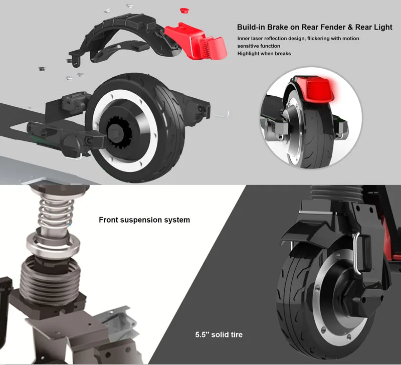 Sale 500W LG 10.4AH Dual Motor Foldable Electric Scooter Carbon Fiber Skate Board Folding Bike Kick Scooter powerful electric bicycle 12