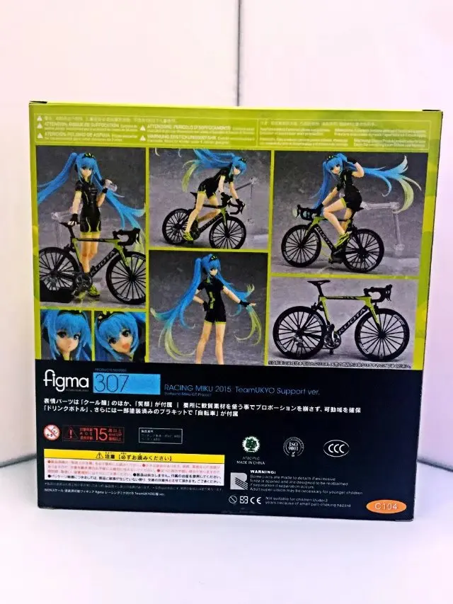 Figma 307 Hatsune Miku гоночный велосипед teamuyo поддержка Ver. Подвижная фигурка игрушки 14 см
