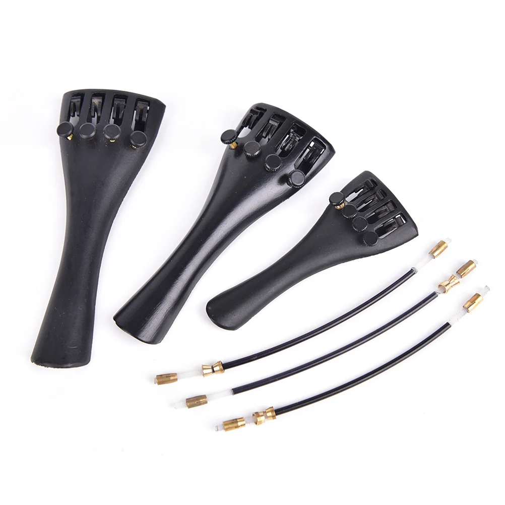 

Violin 1/8 3/4 4/4 Carbon Fiber Violino Fiddle Tailpiece Tailgut 4 Fine Tuners Violin Parts Accessories