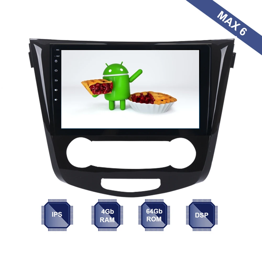 

Android 9.0 Car Radio 2 Din GPS Navi for Nissan Qashqai / X-trail J11 2014 2015 2016 2017 2018 / Rogue PX6 DSP HDMI IPS 4Gb+64Gb