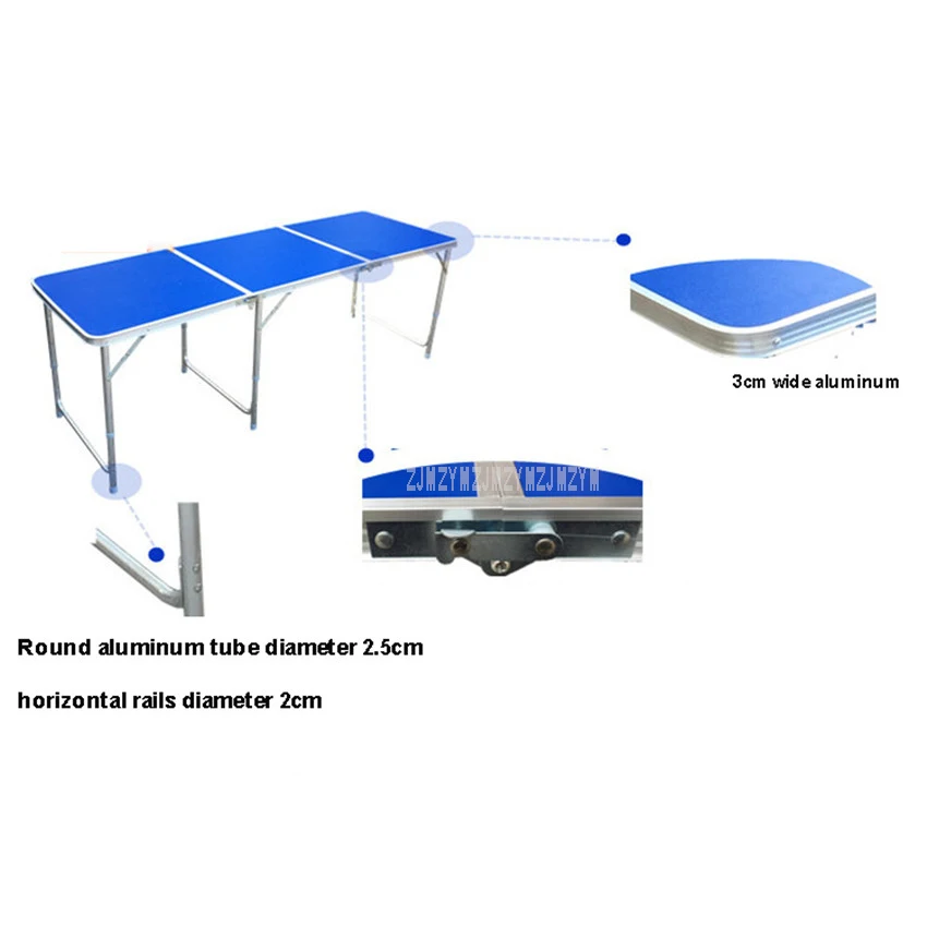 180*60 см портативный открытый складной стол Кемпинг Алюминиевый Сплав стол для пикника водостойкий Ультра-легкий прочный складной стол