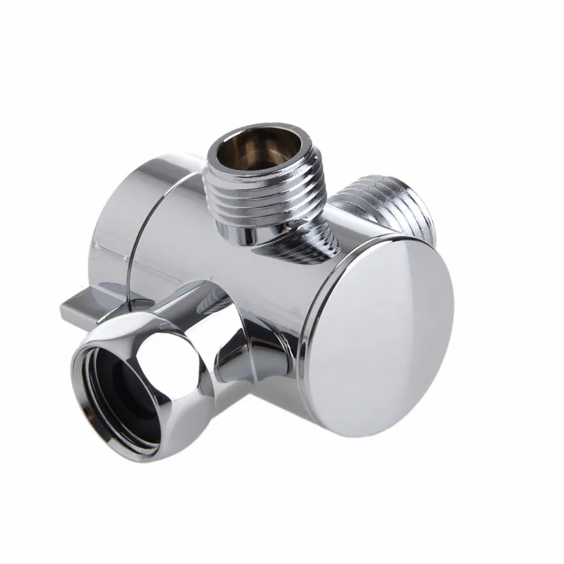 Three Way T-adapter Valve For Toilet Bidet Shower Head Diverter Valve 1/2 Inch