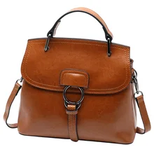Высокое качество Для женщин Натуральная кожаные сумочки Для женщин Повседневное Tote плеча CrossBody сумки Дамская мода Курьерские сумки