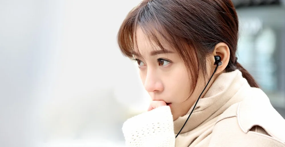 Xiaomi Hybrid DC Half In-Ear earphone horn L-Shape Plug MEMS Microphone Wire Control Dual Driver for Android System H15 # (17)