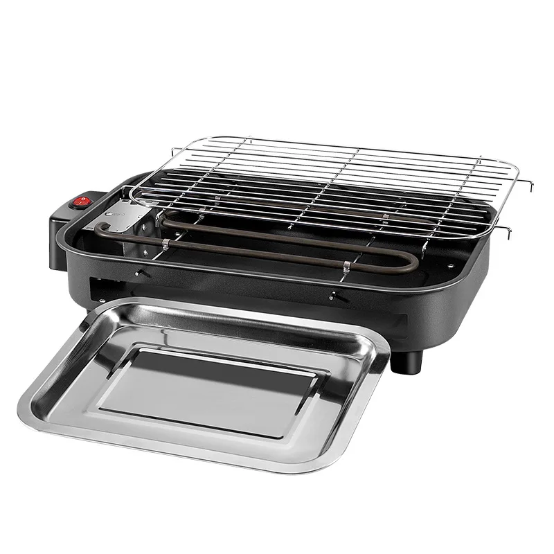 

New High Qulity 1300W 220V Electric Barbecue Tabletop Grill Hiking Garden Camping Picnic BBQ Grill Stainless Steel Baking Tray
